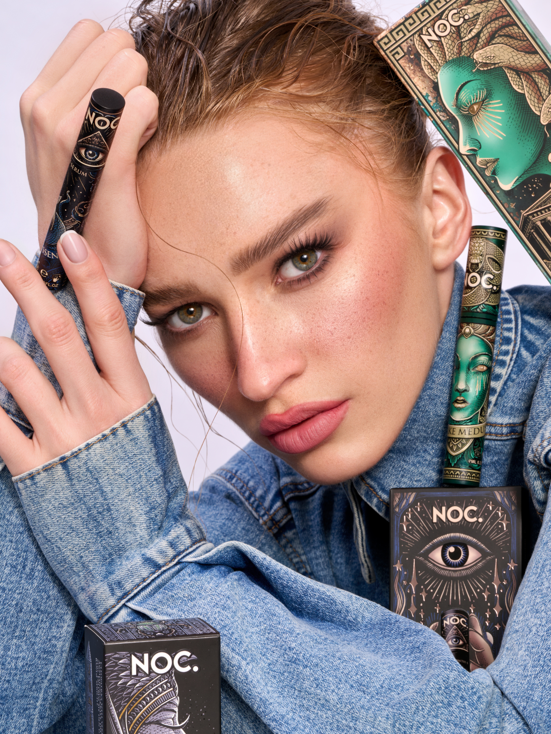 NOC. Cosmetics Lash Set mit Mascara, Wimpernserum und Wimpernzange für definierte, gepflegte und ausdrucksstarke Wimpern